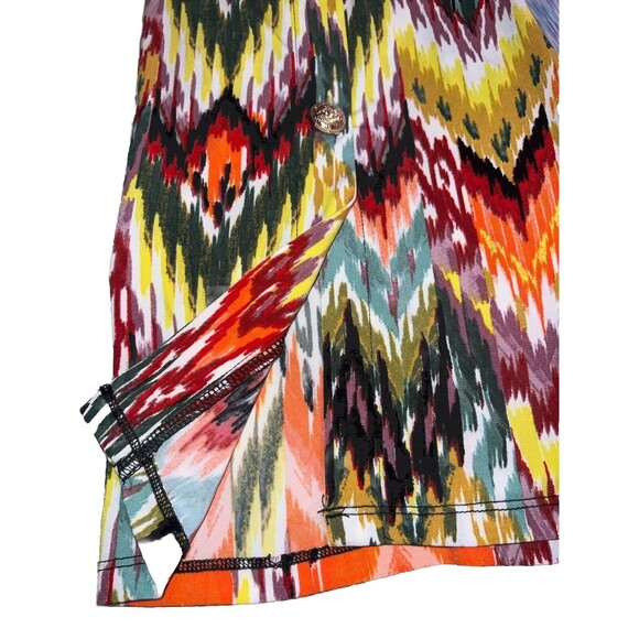 Women's Antthony Originals Multi-Colored Blouse with Wide Bell Sleeves Size XS - Picture 10 of 10